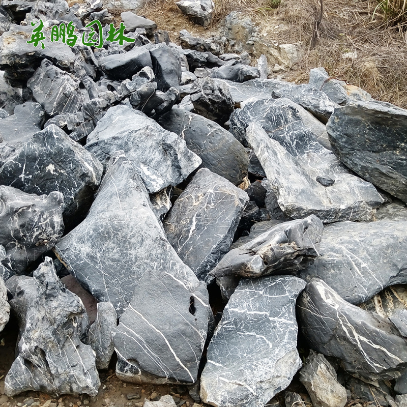 太湖石假山石驳岸 团队从事设计安装 池边景石点缀山石